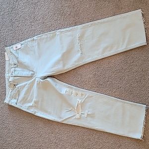 High rise straight jeans